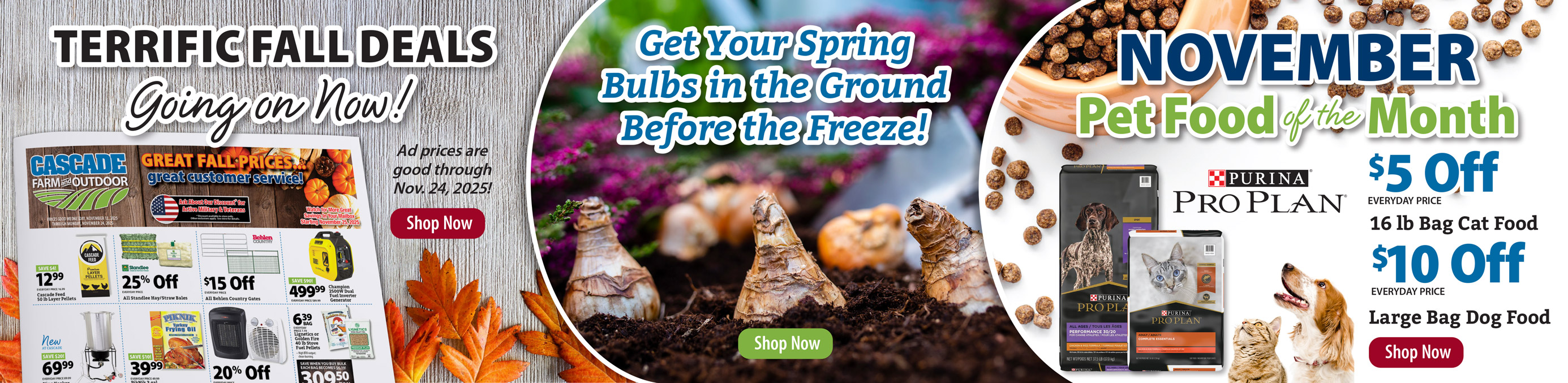 Shop Cascade Farm and Outdoor Homepage Banner