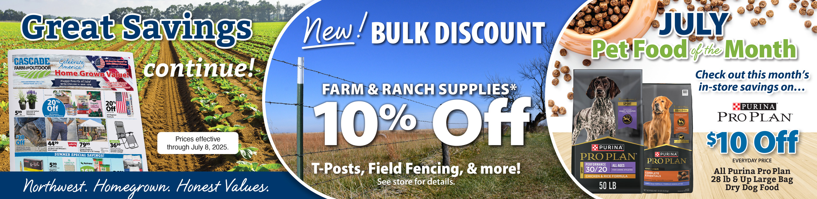 Shop Cascade Farm and Outdoor Homepage Banner