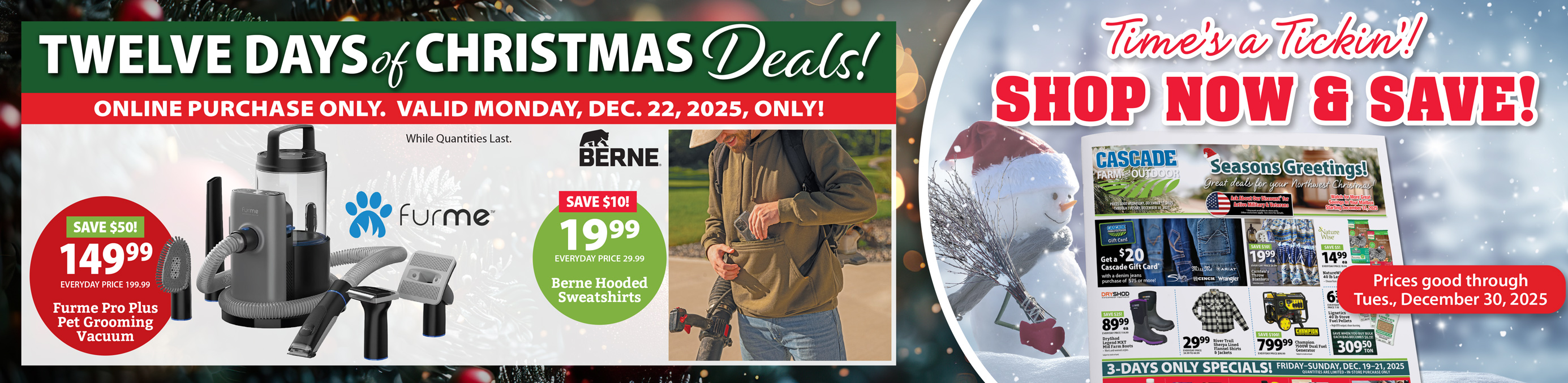 Shop Cascade Farm and Outdoor Homepage Banner