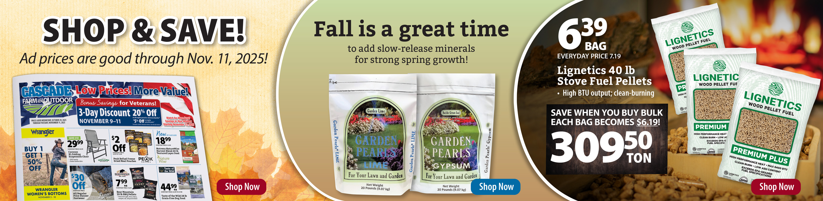 Shop Cascade Farm and Outdoor Homepage Banner