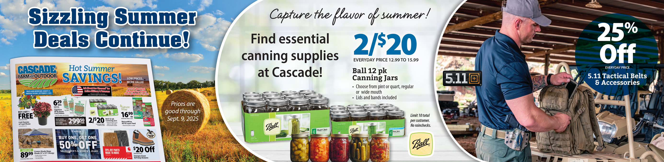 Shop Cascade Farm and Outdoor Homepage Banner