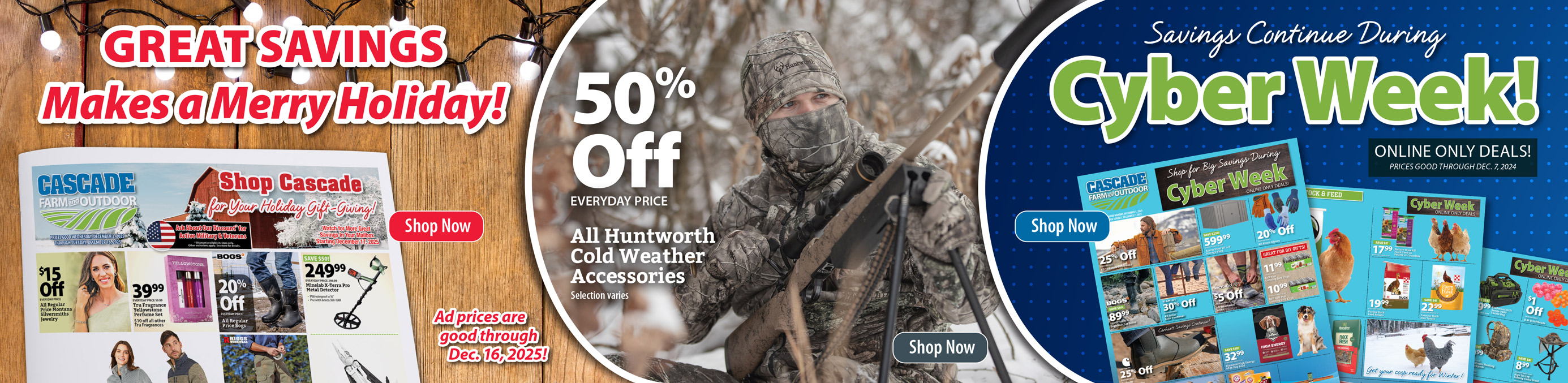 Shop Cascade Farm and Outdoor Homepage Banner