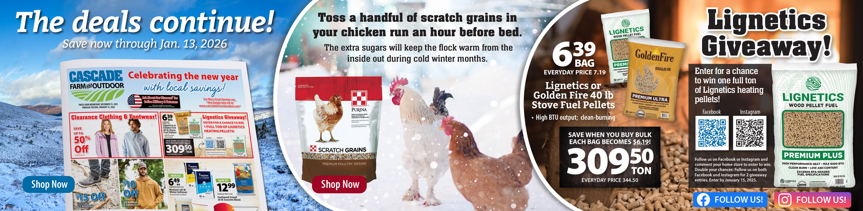 Shop Cascade Farm and Outdoor Homepage Banner