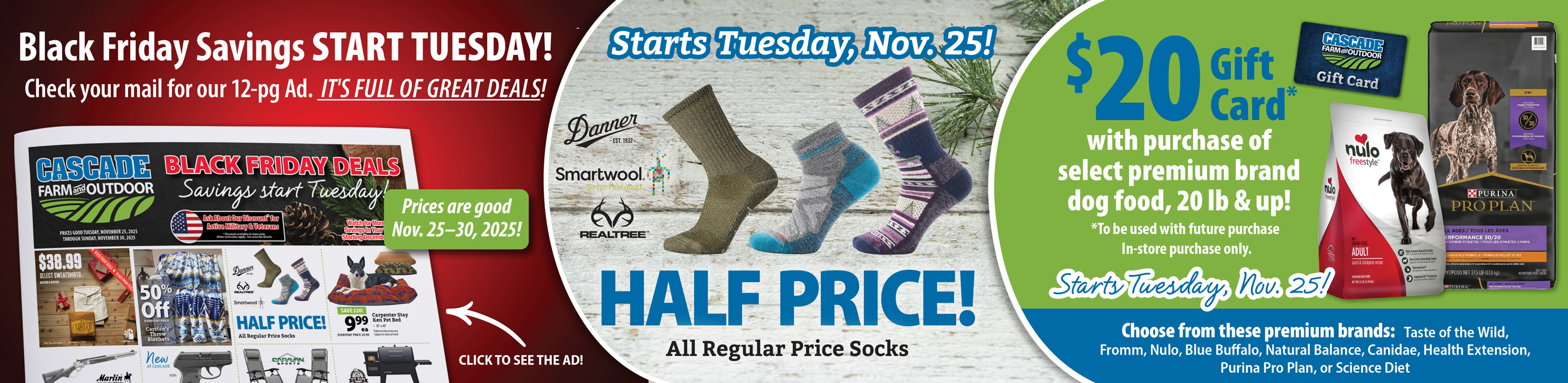 Shop Cascade Farm and Outdoor Homepage Banner