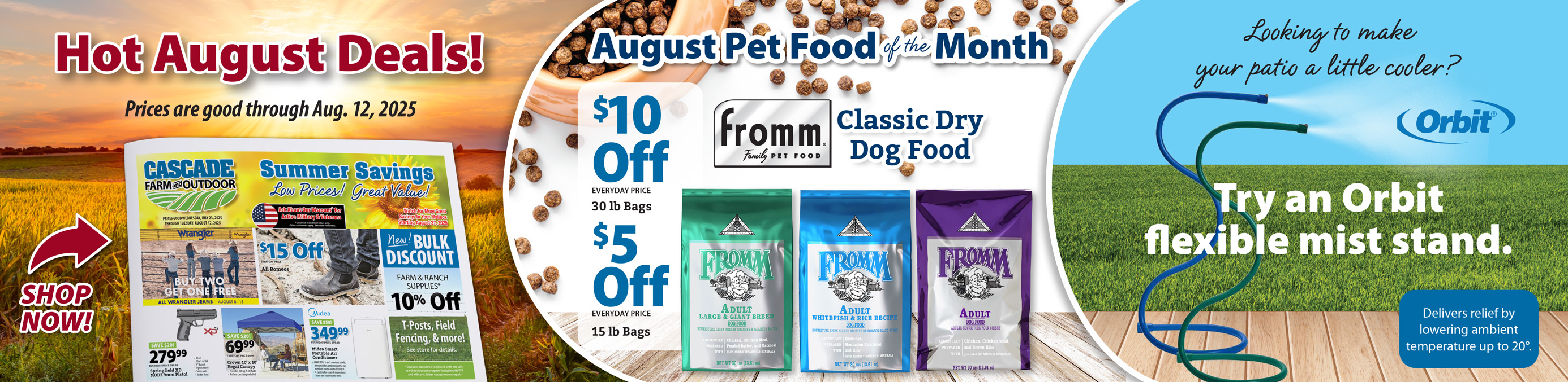 Shop Cascade Farm and Outdoor Homepage Banner
