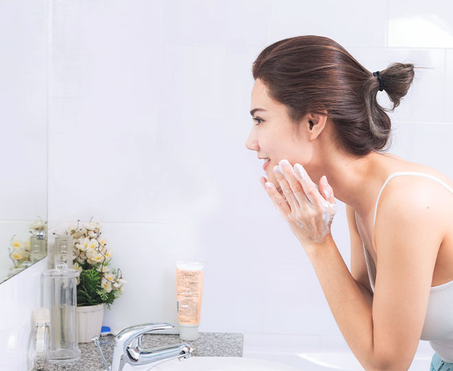 Do you exfoliate or cleanse first?