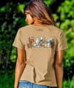 Hawaiian Humane Society Picket Fence Pooches - Kona Coffee Dyed Short Sleeve Scoop Neck T-Shirt