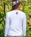 Tropical Watercolor Band - White Long Sleeve Crewneck T-Shirt
