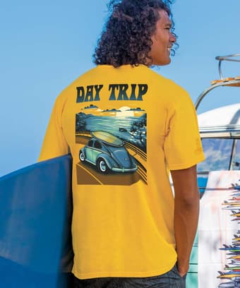 Volkswagen Day Trip - Pineapple Dyed Short Sleeve Crewneck T-Shirt