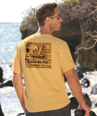 Kauai Island Brewing Co Kauai Island Branded - Beer Dyed Short Sleeve Crewneck T-Shirt