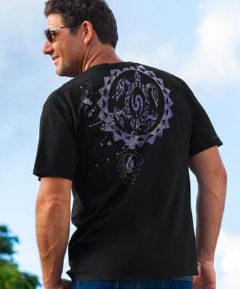 Maui Brewing Co Vintage Logo Splatter - Black Short Sleeve Crewneck T-Shirt