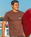 Volkswagen On The Beach - Chocolate Dyed Short Sleeve Crewneck T-Shirt