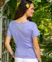 Naupaka - Lavender Dyed Short Sleeve Scoop Neck T-Shirt