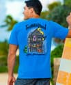 Grateful Dead Bear House - Blue Hawaii Dyed Short Sleeve Crewneck T-Shirt