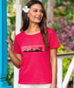 Desert Sunset - Paradise Red Dyed Short Sleeve Scoop Neck T-Shirt