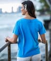 Honu Trio - Blue Hawaii Dyed Short Sleeve Scoop Neck T-Shirt