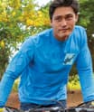 Hammerhead Tribal - Blue Hawaii Dyed Long Sleeve Crewneck T-Shirt