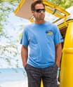 Jeep Pearl Harbor Hawaii - Blue Hawaii Dyed Short Sleeve Crewneck T-Shirt