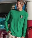 Poster Of Paradise - Wintergreen Dyed Long Sleeve Crewneck T-Shirt