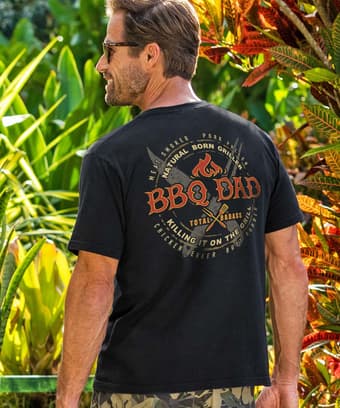 Natural Born Griller - Black Short Sleeve Crewneck T-Shirt