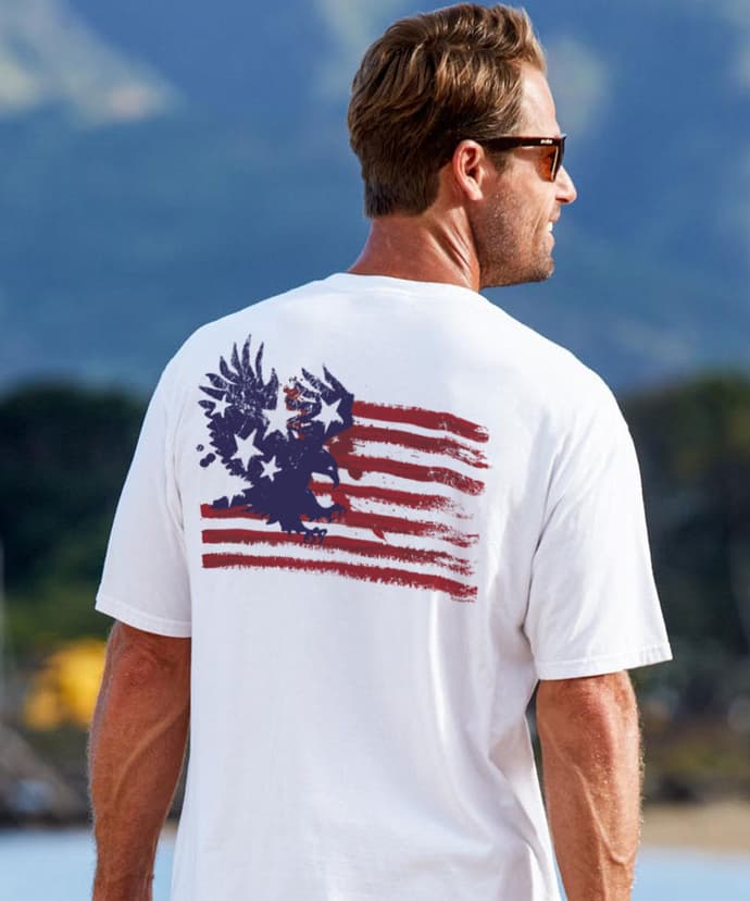 American Pride - White Short Sleeve Crewneck T-Shirt