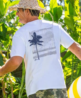 Sun Wash - White Short Sleeve Crewneck T-Shirt