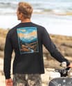 Mountain Scene - Black Long Sleeve Crewneck T-Shirt