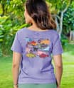 B. Kliban So Many Fish - Lavender Dyed Short Sleeve Scoop Neck T-Shirt