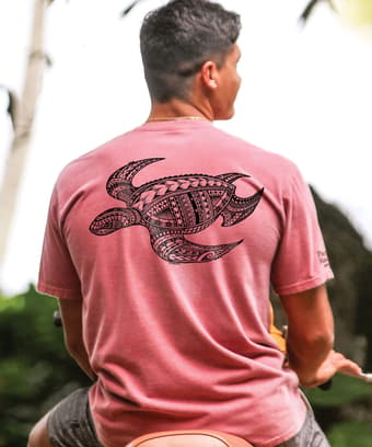 Ocean Tribe - Paradise Red Dyed Short Sleeve Crewneck T-Shirt