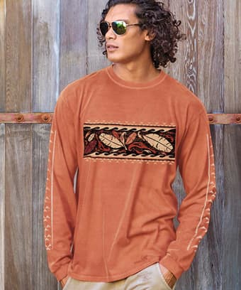 Chile Leaves Band - Chile Dyed Long Sleeve Crewneck T-Shirt