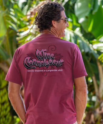 Wine Connoisseur - Wine Dyed Short Sleeve Crewneck T-Shirt