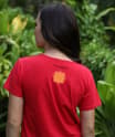 Mandala Bloom - Cherry Dyed Short Sleeve Scoop Neck T-Shirt