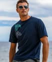 Tribal Mano Surf - Navy Short Sleeve Crewneck T-Shirt