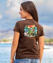 Hawaiian Humane Society Adopt A Dog Waterpark - Chocolate Dyed Short Sleeve Crewneck T-Shirt