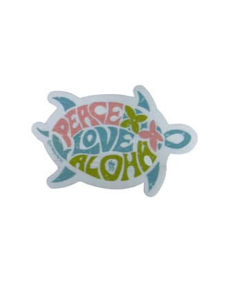 Peace Love Aloha Honu - Sticker