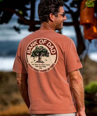 Bank Of Dad Trees - Chile Dyed Short Sleeve Crewneck T-Shirt