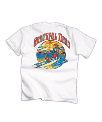 Grateful Dead Along For The Trip - White Short Sleeve Crewneck T-Shirt