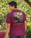 Aloha Aina Map - Wine Dyed Short Sleeve Crewneck T-Shirt