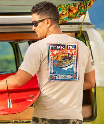 Fork No - Kona Coffee Dyed Short Sleeve Crewneck T-Shirt