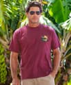 Retro Island Sunset - Wine Dyed Short Sleeve Crewneck T-Shirt