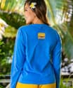 Swirly Humpback - Blue Hawaii Dyed Long Sleeve Crewneck T-Shirt