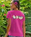 Floral Swirl Band - Berry Short Sleeve Crewneck T-Shirt