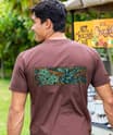 Macho Blossom - Chocolate Dyed Short Sleeve Crewneck T-Shirt