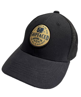 Shipfaced Brew - Black Trucker Bottle Opener Hat