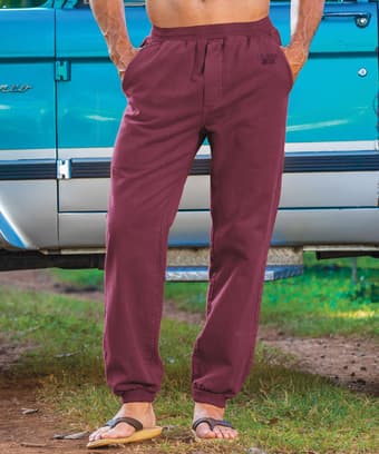 Wine Dyed Canton Pants