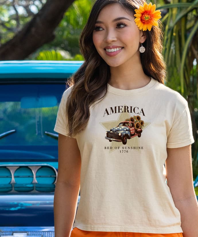 Bed Of Sunshine - Coconut Dyed Short Sleeve Crewneck T-Shirt