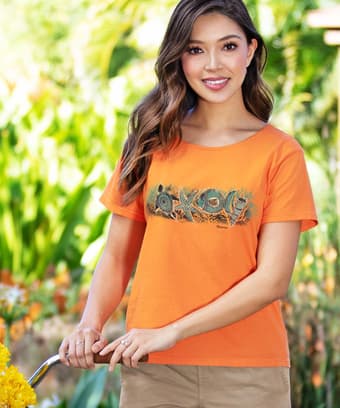 Sea Band - Apricot Dyed Short Sleeve Scoop Neck T-Shirt