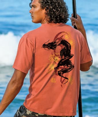 Ink Dragon - Chile Dyed Short Sleeve Crewneck T-Shirt