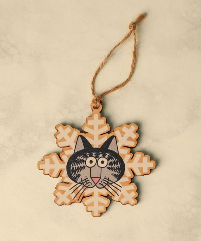 B. Kliban Snowflake Cat - Maplewood Ornament