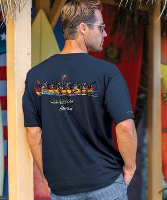 B. Kliban Canoe Cats - Navy Short Sleeve Crewneck T-Shirt